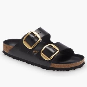 Big Buckle Black Birkenstocks Size 10